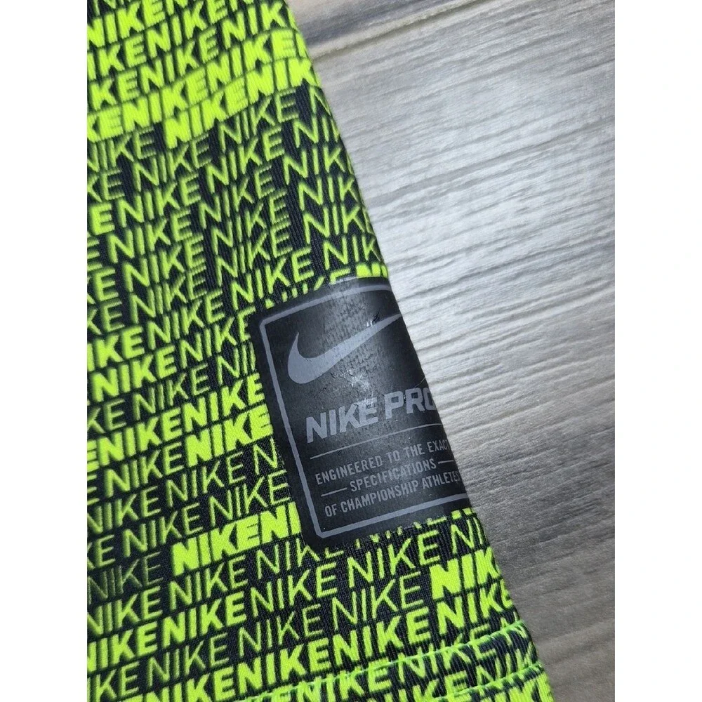 Nike Kids Neon Green & Black Long Sleeve Swim Rashguard